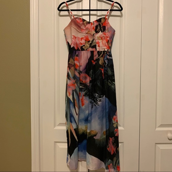 NWOT💙 COREY LYNN CALTER Anthropologie Floral Print Dress - Picture 3 of 5